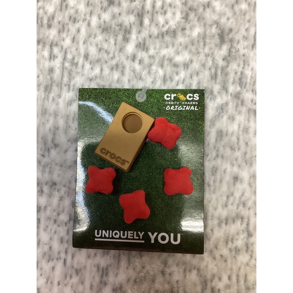 Crocs Jibbitz Cornhole 5 Pack Shoe Charms Tan Board Red Bean Bags 10013137 NEW